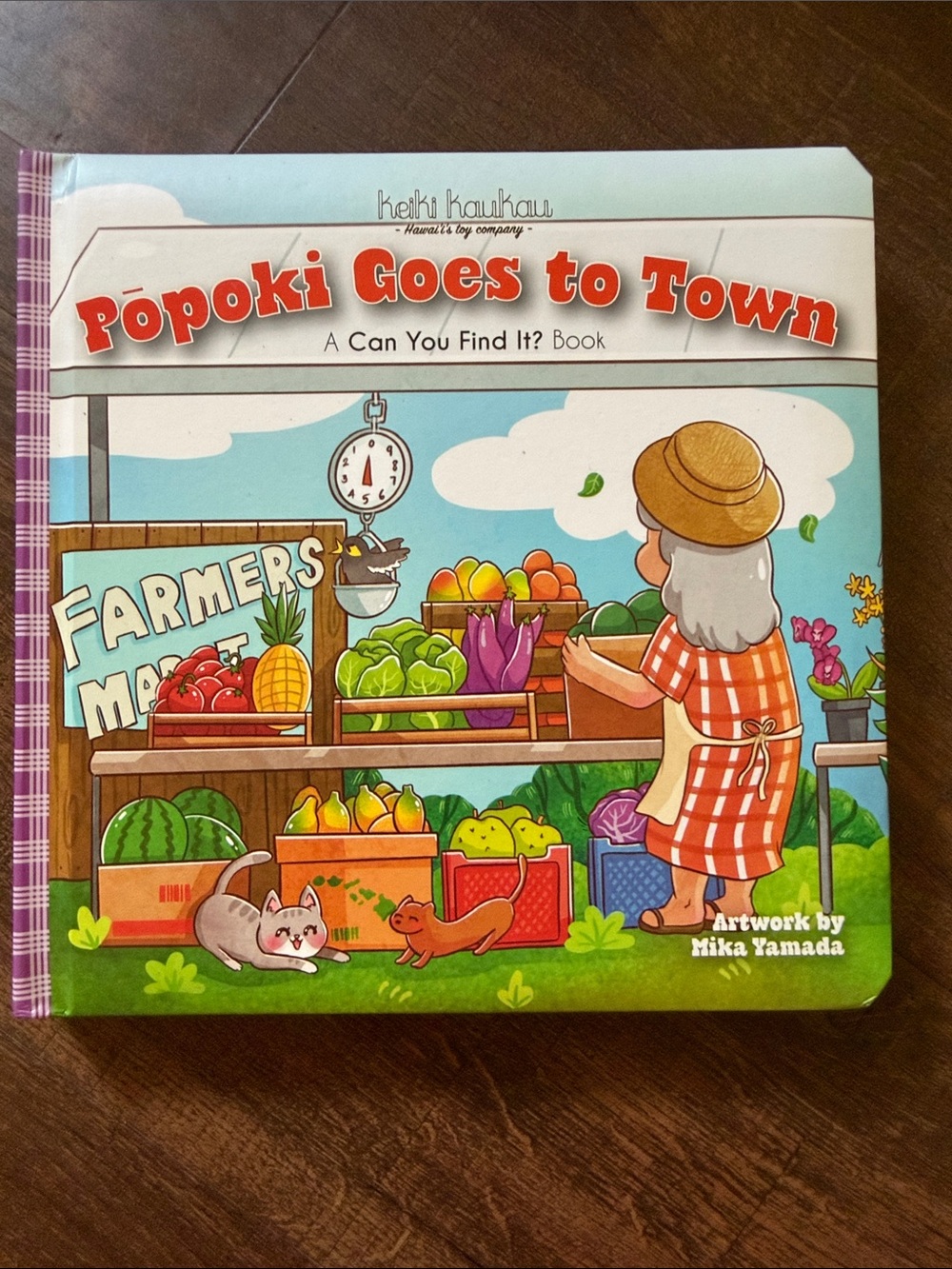 Popoki Goes to Town - Kids Picture Book (Blue)